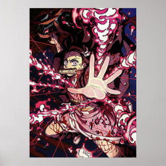 Fire Blood Nezuko Demon Slayer Poster