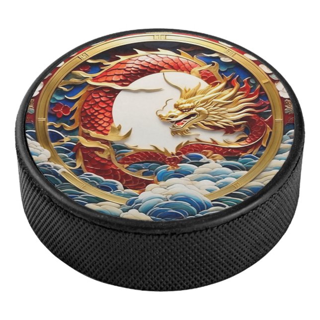 Fire breathing dragon artificial intelligence hockey puck (3/4)