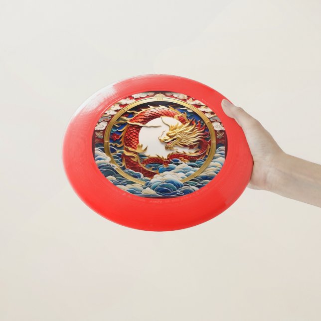 Fire breathing dragon artificial intelligence Wham-O frisbee (In Hand)