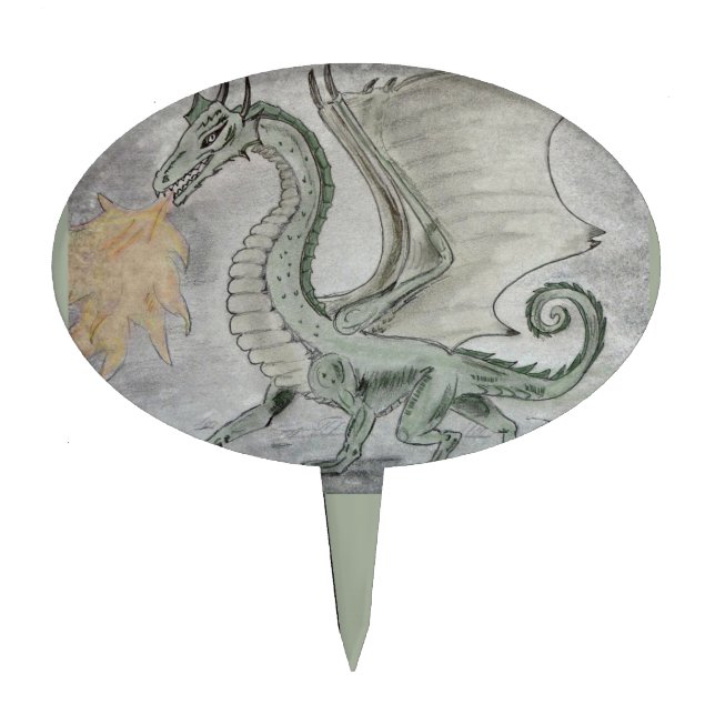 Fire Breathing Dragon Cake Topper (Front)