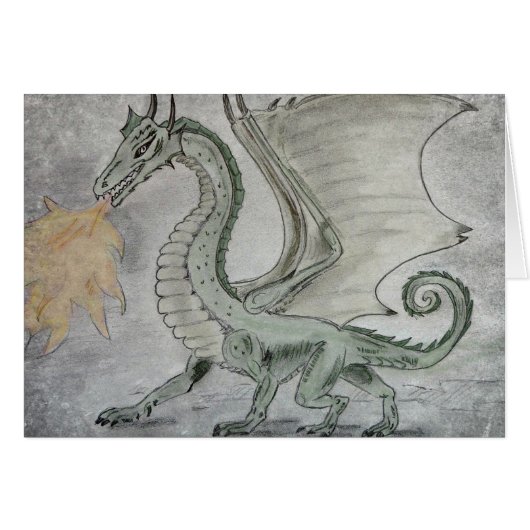 Fire Breathing Dragon Cards (Front Horizontal)