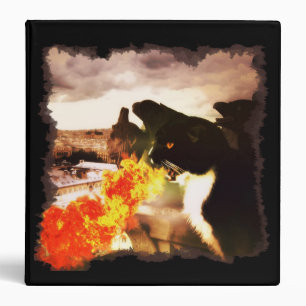 Fire Breathing Dragon Cat binder