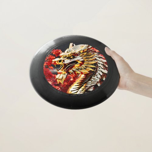 Fire breathing dragon gold head Wham_O frisbee