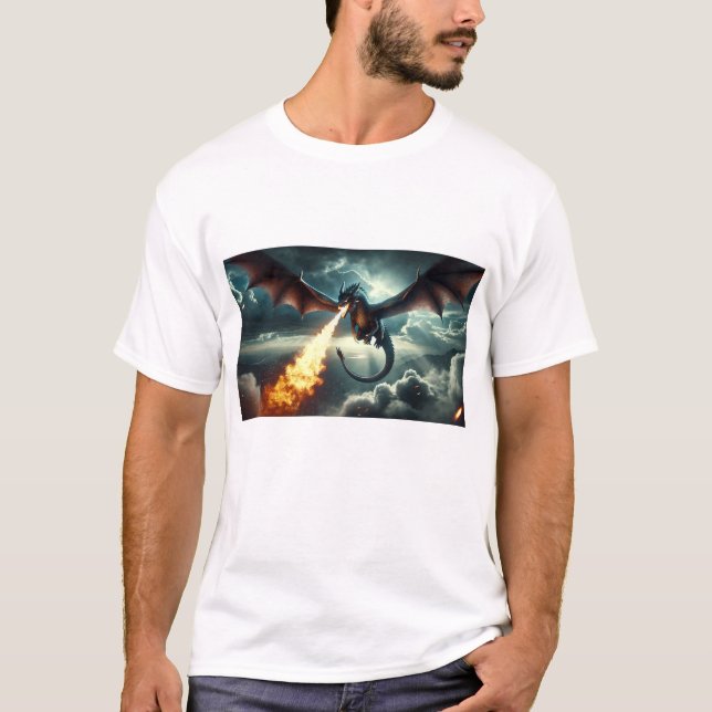 Fire-Breathing Dragon Graphic Tee  (Front)