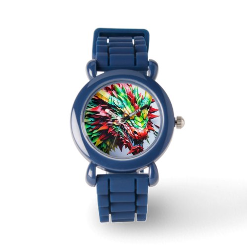 Fire breathing dragon Green And Red Watch