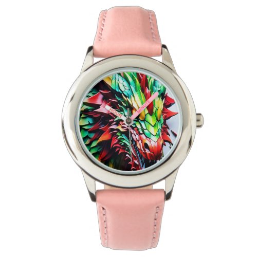 Fire breathing dragon Green And Red Watch