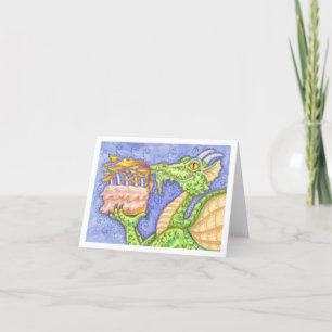 FIRE BREATHING DRAGON LIGHTING BIRTHDAY CANDLES CARD