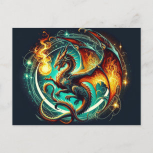 Fire breathing Dragon Postcard