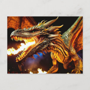 Fire breathing Dragon Postcard