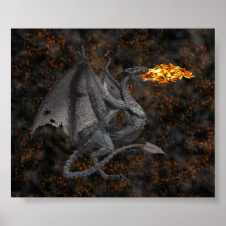 Fire-Breathing Dragon Poster