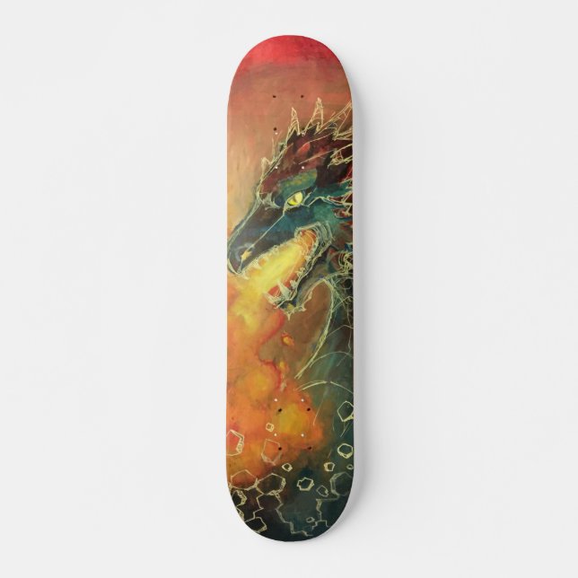 Fire Breathing Dragon Skateboard Deck (Front)