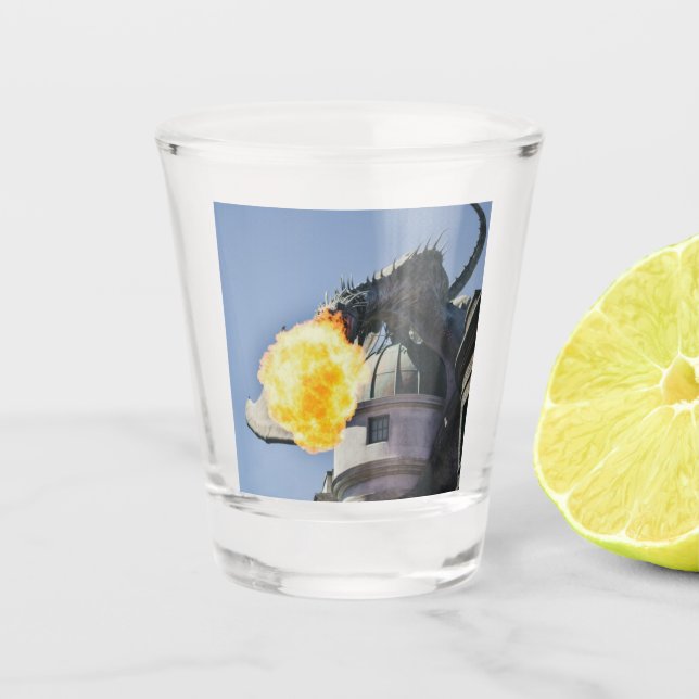 Fire Breathing Dragon Statue Shot Glass (Front)