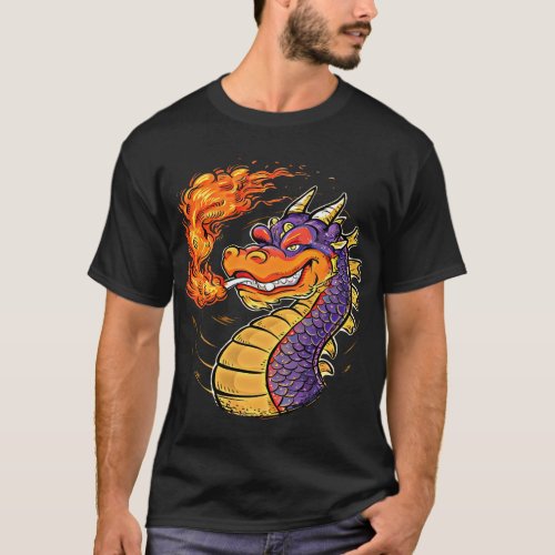 Fire Breathing Dragon T_Shirt