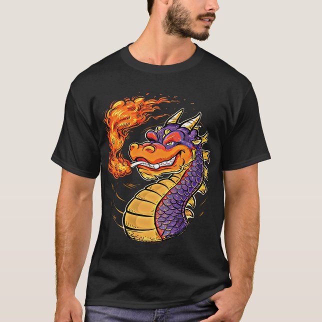 Fire Breathing Dragon T-Shirt (Front)