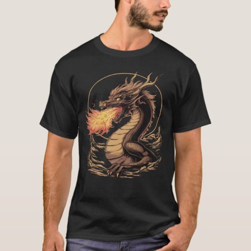 Fire Breathing Dragon T_Shirt