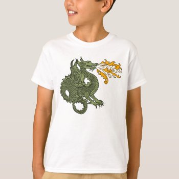 Fire Breathing Dragon T-shirt by JoyMerrymanStore at Zazzle