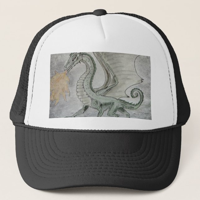 Fire Breathing Dragon Trucker Hat (Front)