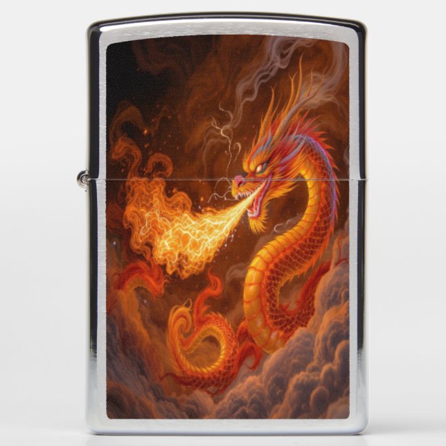 Fire Breathing Dragon Zippo Lighter (Front)
