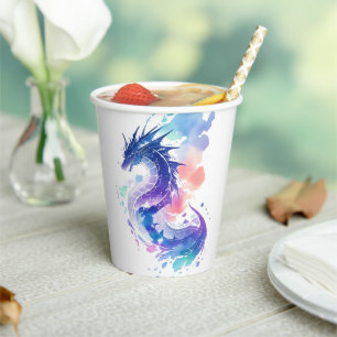 Fire-Breathing Dragon's Enchanted Birthday Paper Cups
