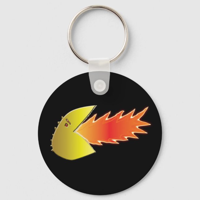 Fire-Breathing Head Keychain (Front)