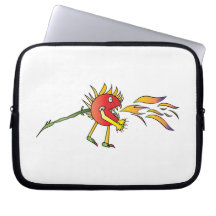 Fire breathing laptop sleeve
