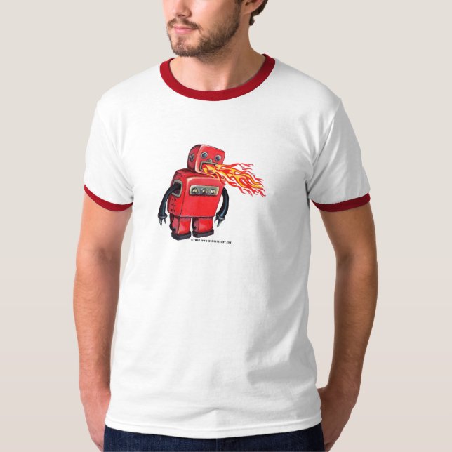 Fire-breathing Robot T-Shirt (Front)
