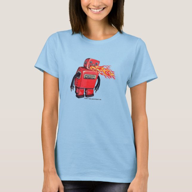 Fire-breathing Robot T-Shirt (Front)