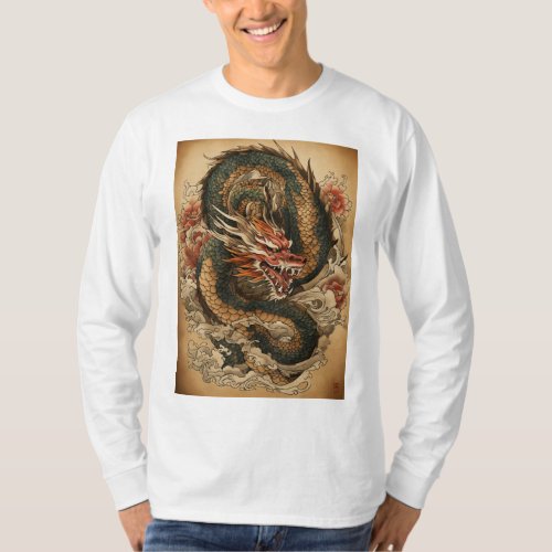 Fire_Breathing Style Dragon Printed Tee