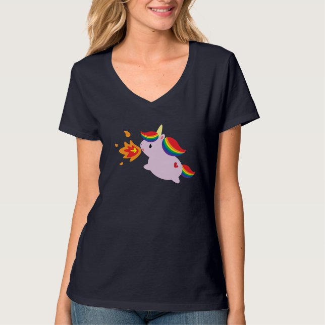 Fire-Breathing Unicorn T-Shirt (Front)