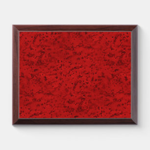 Fire Brick Red Cork Look Wood Grain Award Plaque