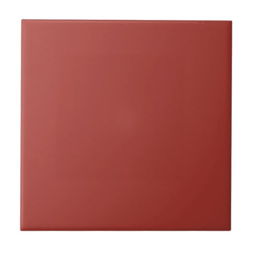 Fire Brick Red Solid Color Print Ceramic Tile
