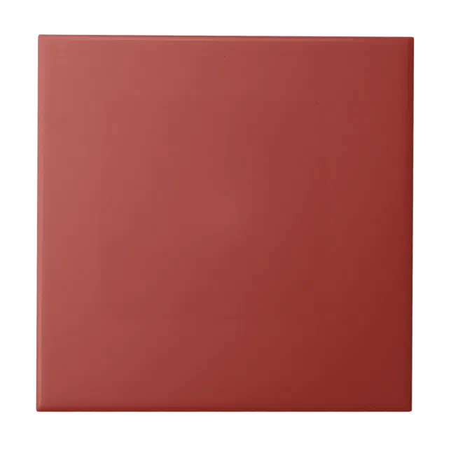 Fire Brick Red Solid Color Print Ceramic Tile | Zazzle