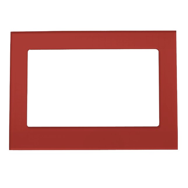 Fire Brick Red Solid Color Print Magnetic Frame (Front)