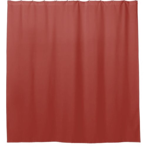 Fire Brick Red Solid Color Print Shower Curtain