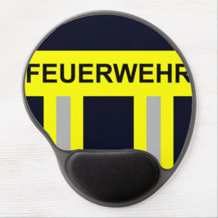 fire brigade symbol uniform blue gel mouse pad