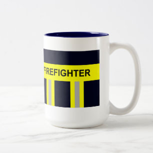 fire brigade symbol uniform blue two-color cup