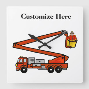 Fire Bucket Truck Clock   Customize It!