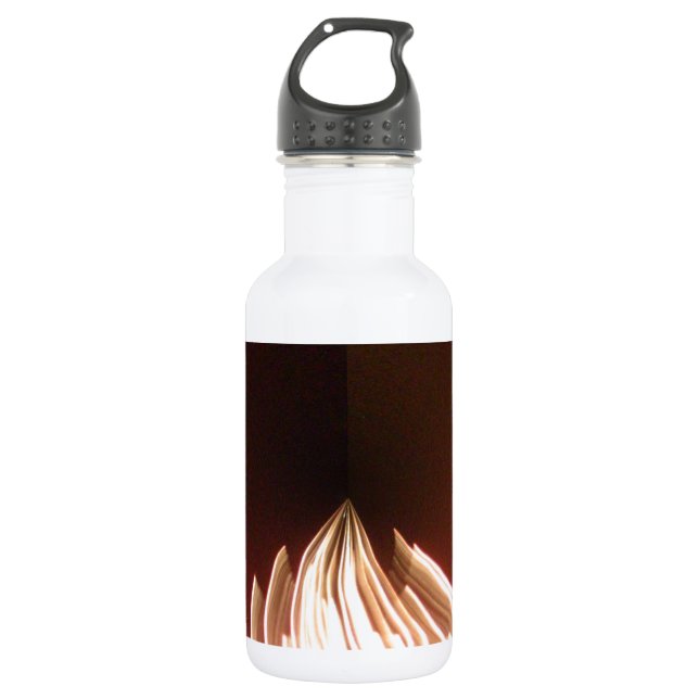 Fire Burning Hakuna Matata in Life.png Stainless Steel Water Bottle (Front)