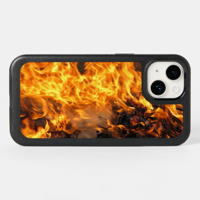 Fire Burning Photo Otterbox iPhone Case (Back Horizontal)