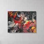 Fire Burst Acrylic Painting on a 24x18 Canvas