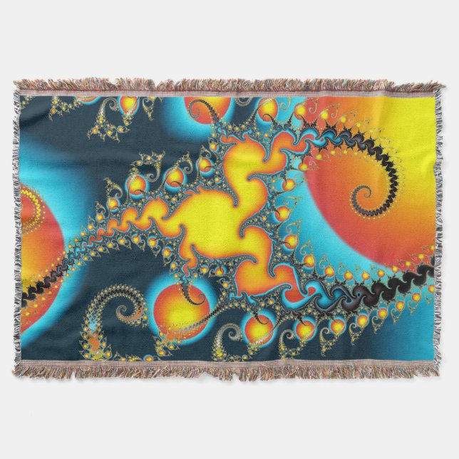 Fire Burst Throw Blanket (Front)
