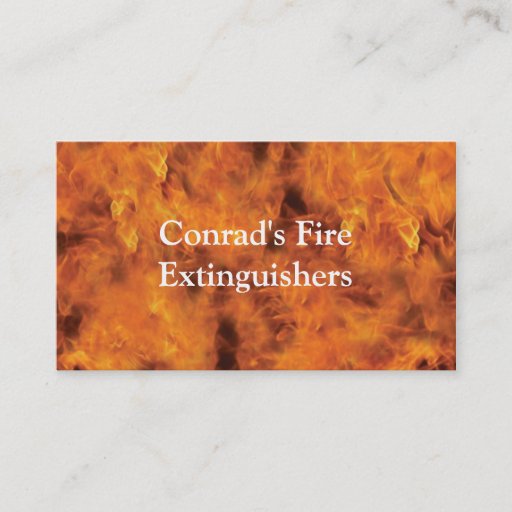 Customizable Fire Business Card Template