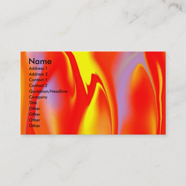 Fire business card (Front)