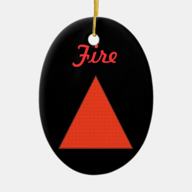 Fire Ceramic Ornament (Front)