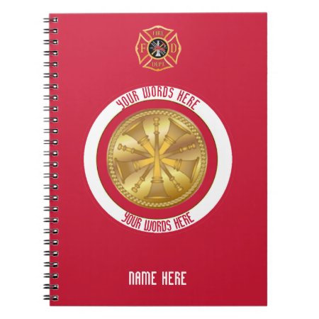 Fire Chief 5 Bugle Custom Notebook