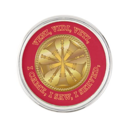 Fire Chief 5 Bugle Medallion VVV Lapel Pin
