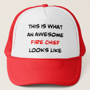fire chief, awesome trucker hat