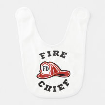 "Fire Chief" Baby Bib
