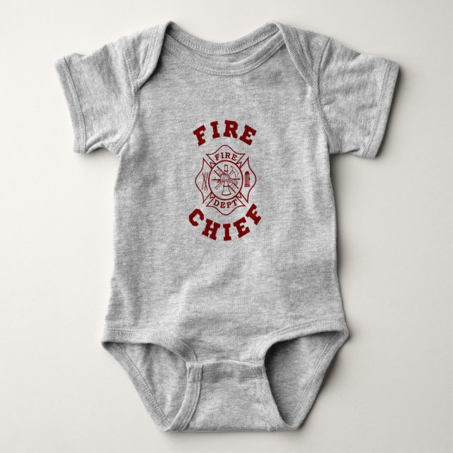 Fire Chief Baby Bodysuit (Front)