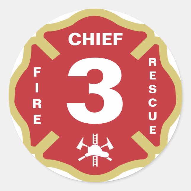 Fire Chief Badge Sticker (Front)
